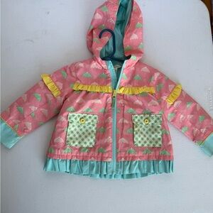 Matilda Jane Pink and Aqua Raincoat